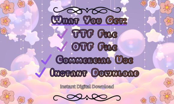 Kawaii Bubble Font Font PNG with transparent background - Preview 4