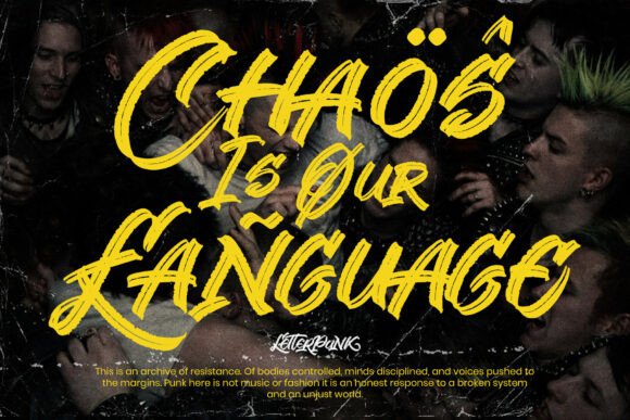 Letterpunk Font PNG with transparent background - Preview 3