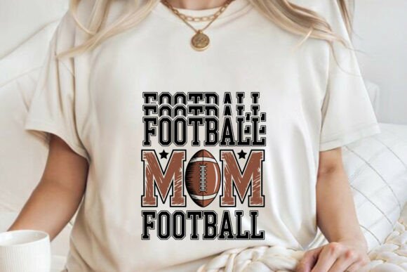 Preview of Retro Football Mom Sports T-shirt SVG T-shirt, sticker, and sublimation design