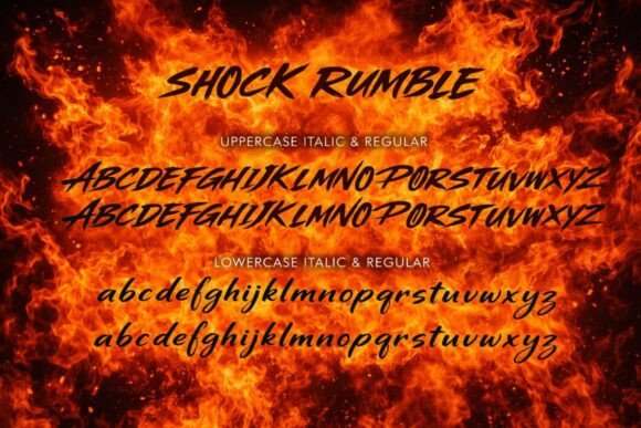 Shock Rumble Font PNG with transparent background - Preview 5