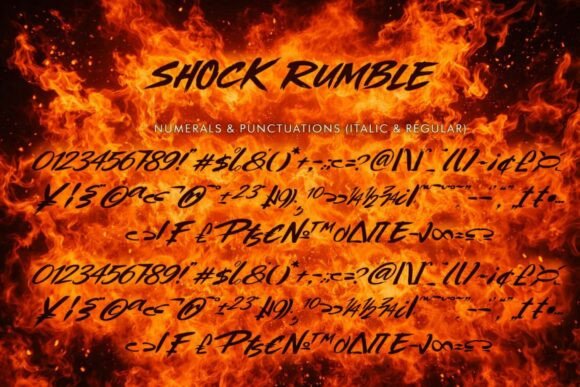 Shock Rumble Font PNG with transparent background - Preview 6