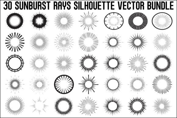 Sunburst Rays Vector Bundle Bundle