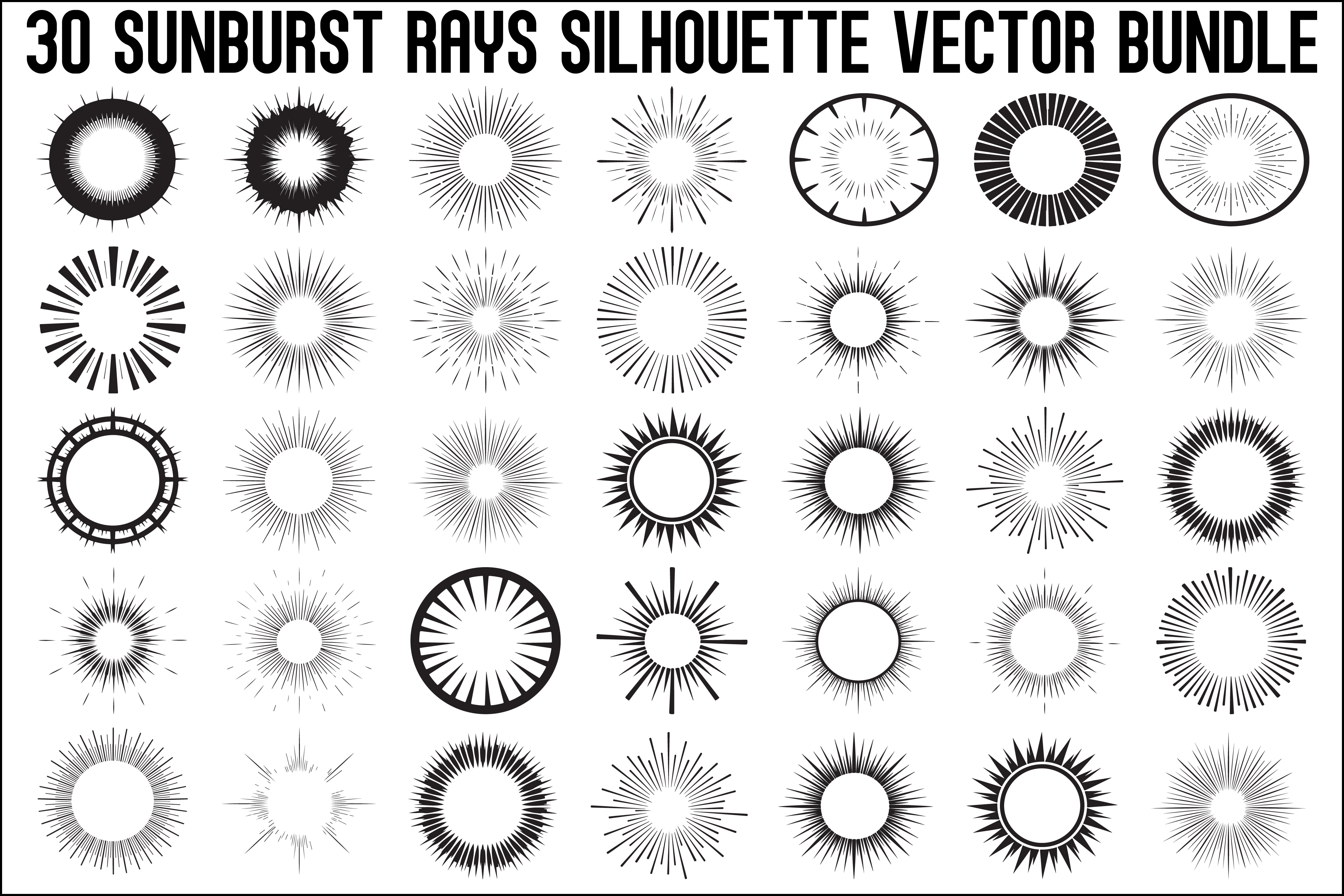 Sunburst Rays Vector Bundle Bundle