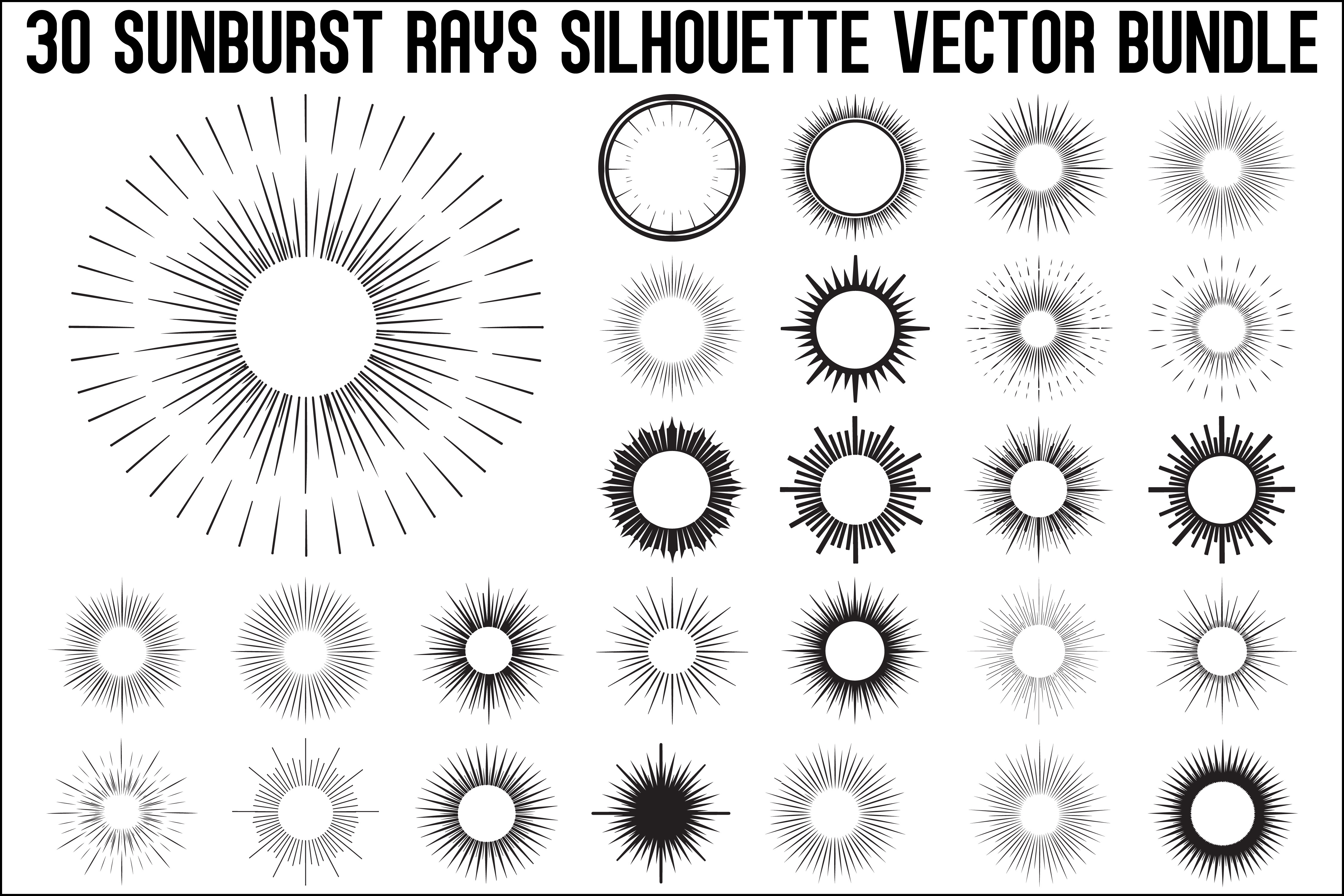 Sunburst Rays Vector Bundle Bundle