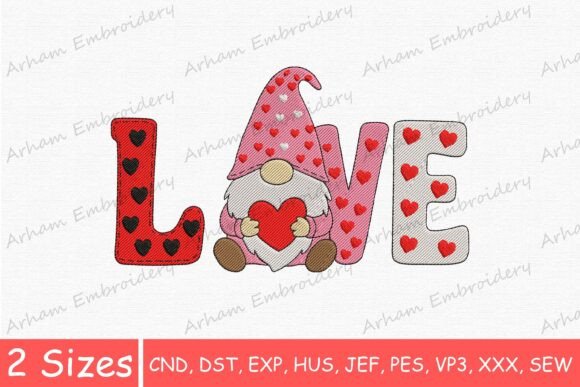 Sweet Valentine Gnome Heart