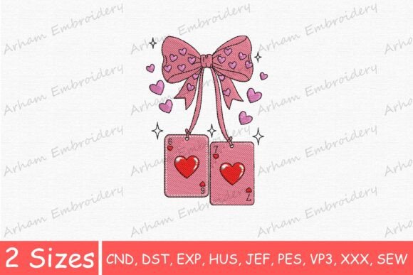 Valentine Playing Cards Bow