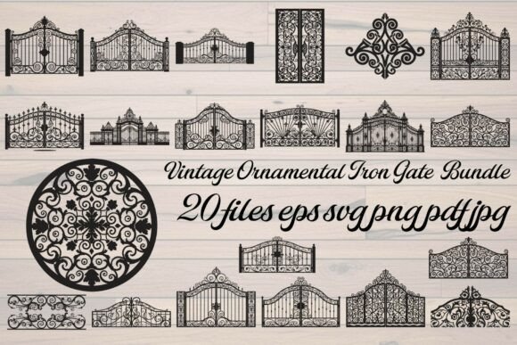 Vintage Ornamental Iron Gate Bundle