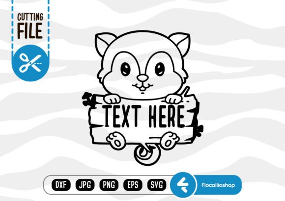 Woodland Name Frame Svg Squirrel Svg Graphics