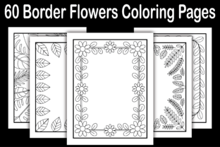60 Border Flowers Coloring Pages Graphic by (US) Design Studio ...