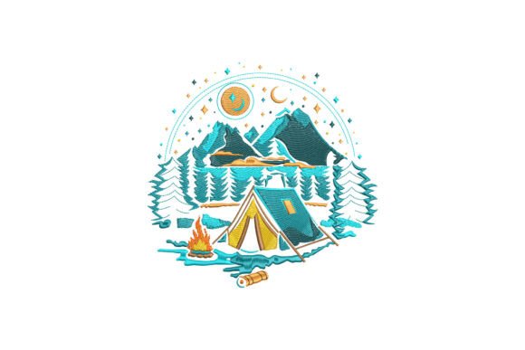 Camping Tent with Forest