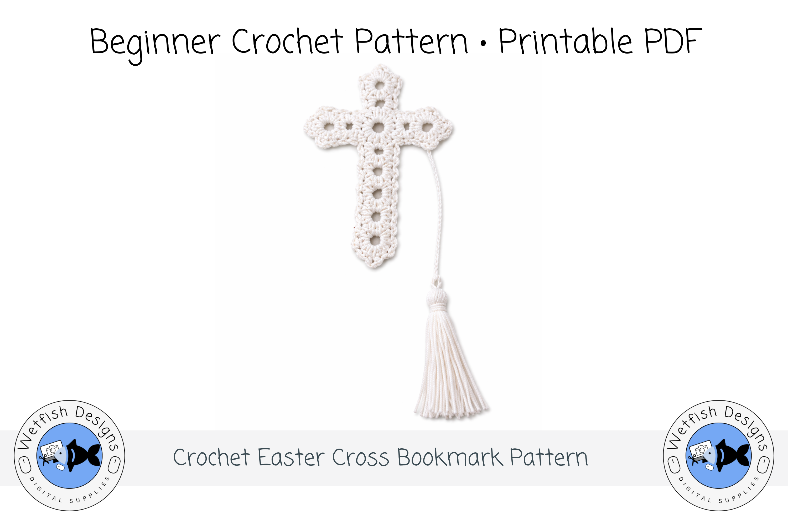 Crochet Easter Cross Bookmark Pattern