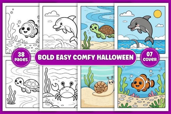 Cute Ocean Animal Coloring Book for Kids