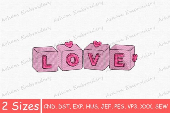 Cute Valentine Love Blocks
