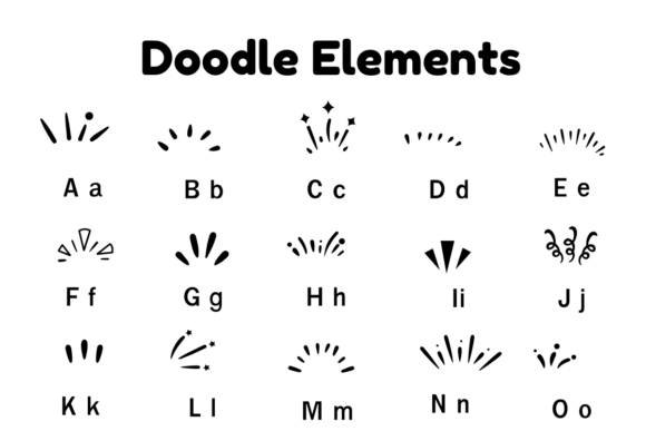 Doodle Elements Font - Preview 4