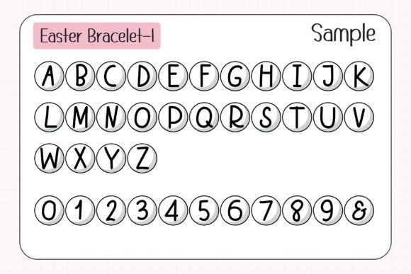 Easter Bracelet Font PNG with transparent background - Preview 2
