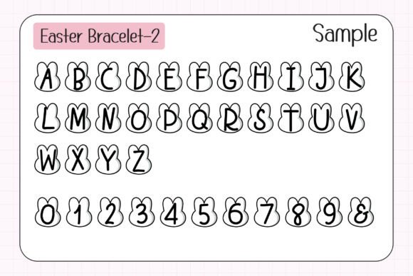 Easter Bracelet Font PNG with transparent background - Preview 3