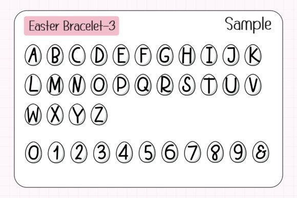 Easter Bracelet Font PNG with transparent background - Preview 4