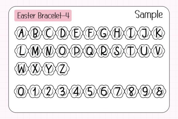 Easter Bracelet Font PNG with transparent background - Preview 5