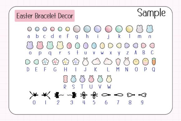 Easter Bracelet Font PNG with transparent background - Preview 6