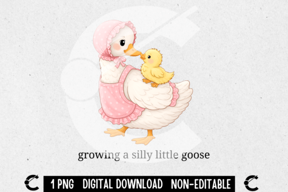 Growing Silly Little Goose Mama Goose Graphic by Crimson Rain Digital ...