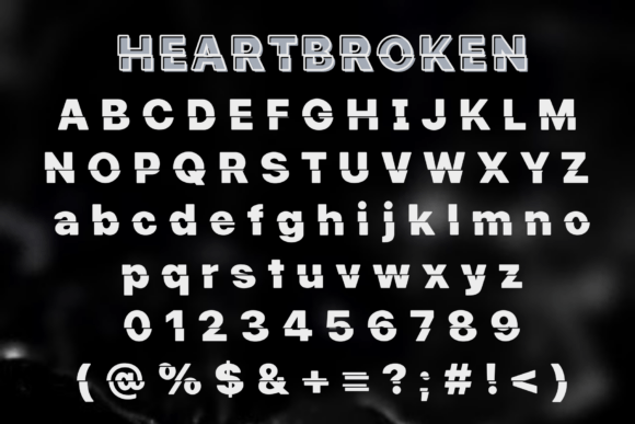 Heartbroken Font PNG with transparent background - Preview 4