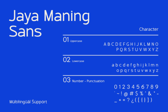 Jaya Maning Sans Font PNG with transparent background - Preview 2