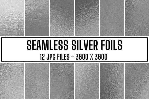 Silver Foil Textures Digital Paper - No Seamless