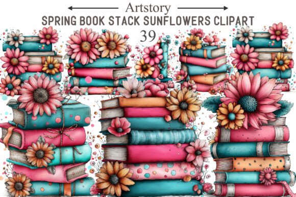 Spring Book Vector The Mega Spring Clipart Bundle Bundle · Creative Fabrica