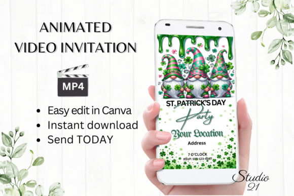 St. Patrick's Day Invitation (Gnomes)