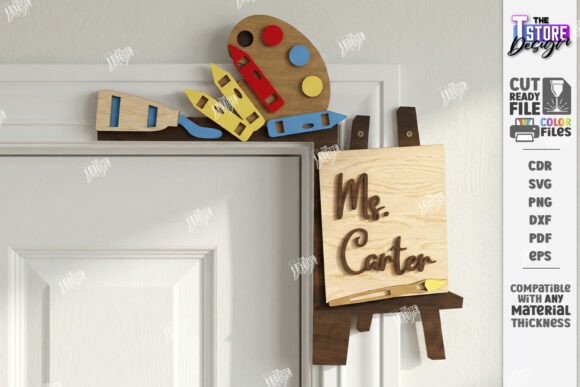 Teacher Door Corner Sign Laser Cut