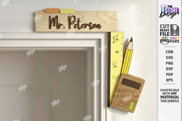 Teacher Door Corner Sign Laser Cut