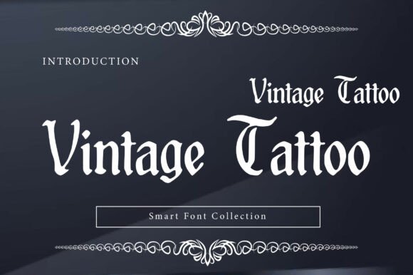 Preview specimen of Vintage Tattoo blackletter font