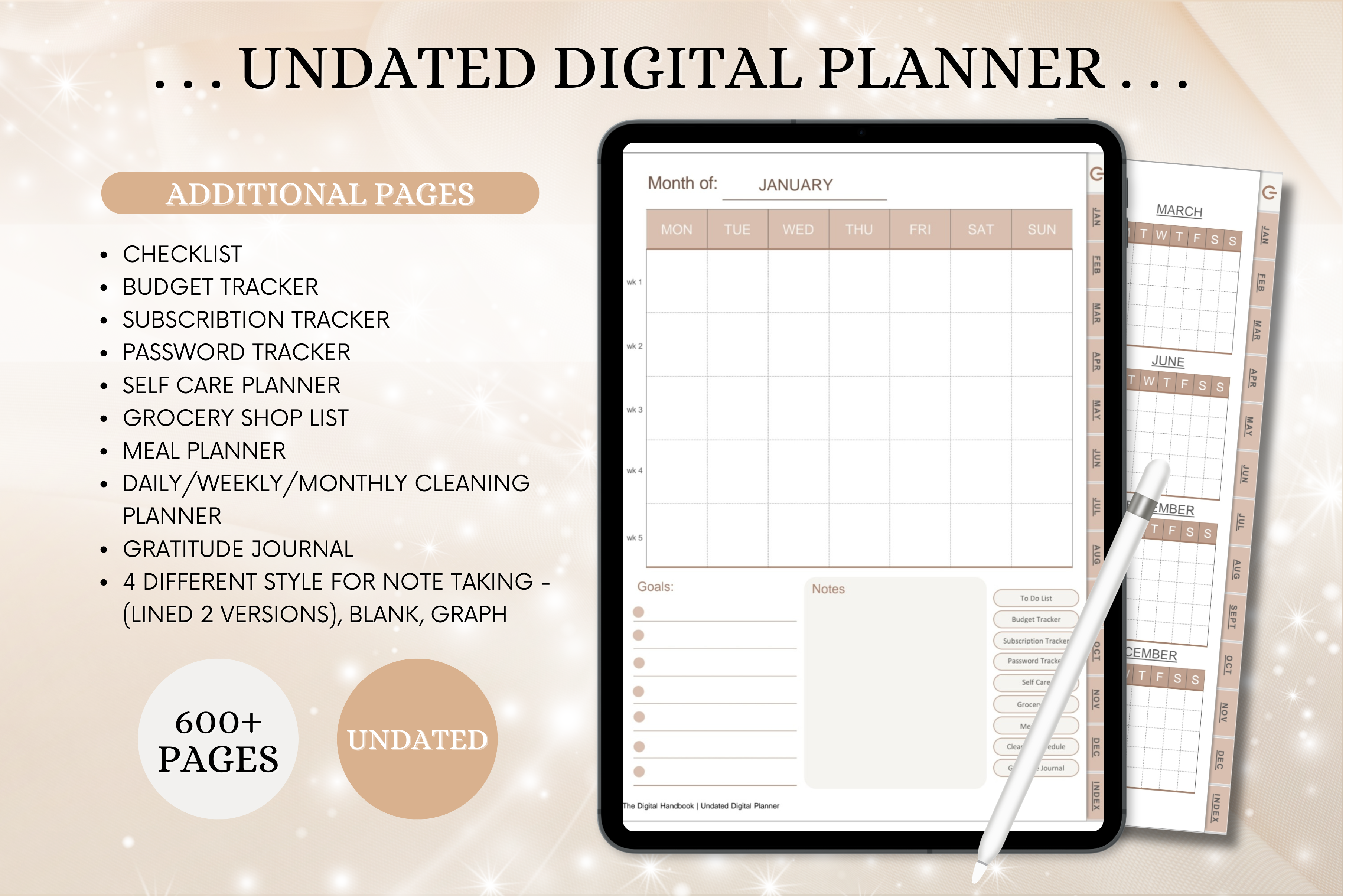 IPad Daily Digital Planner ( 620 Pages )