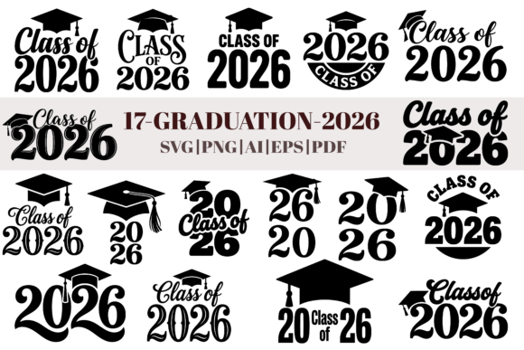 Class of 2026 Graduation SVG Bundle Graphic Illustrations By Josehysf