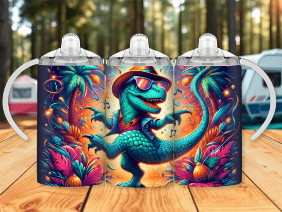 Cool Dinosaur Sippy Cup Kids Tumbler