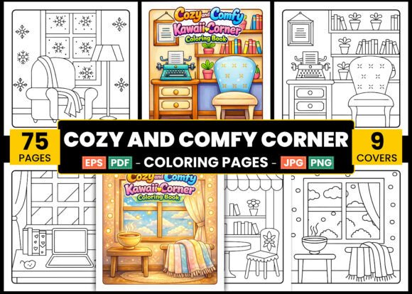 Cozy and Comfy Corner Coloring Pages