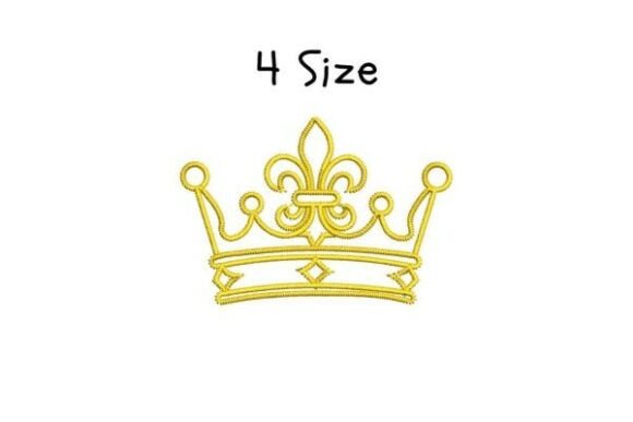 Crown Embroidery Design