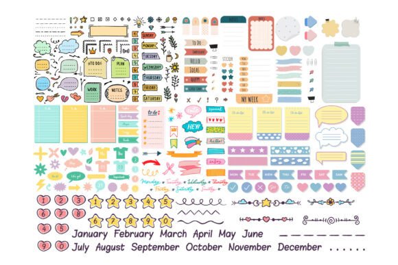 DIY Planner Stickers Printable Bundle