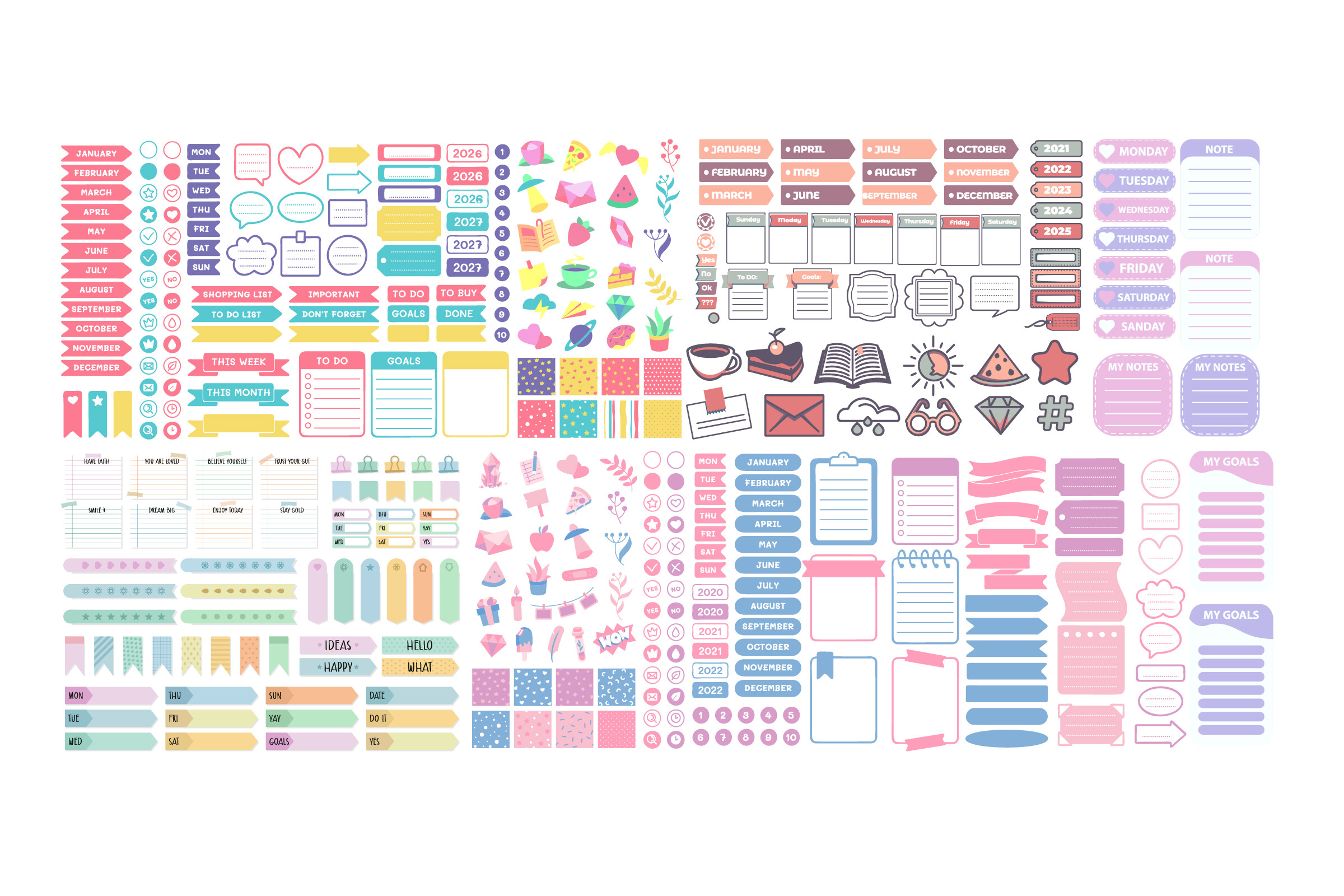 DIY Planner Stickers Printable Bundle