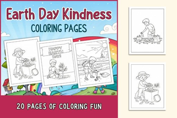 Earth Day Kindness Coloring Pages