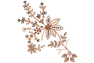 Floral Machine Embroidery Design