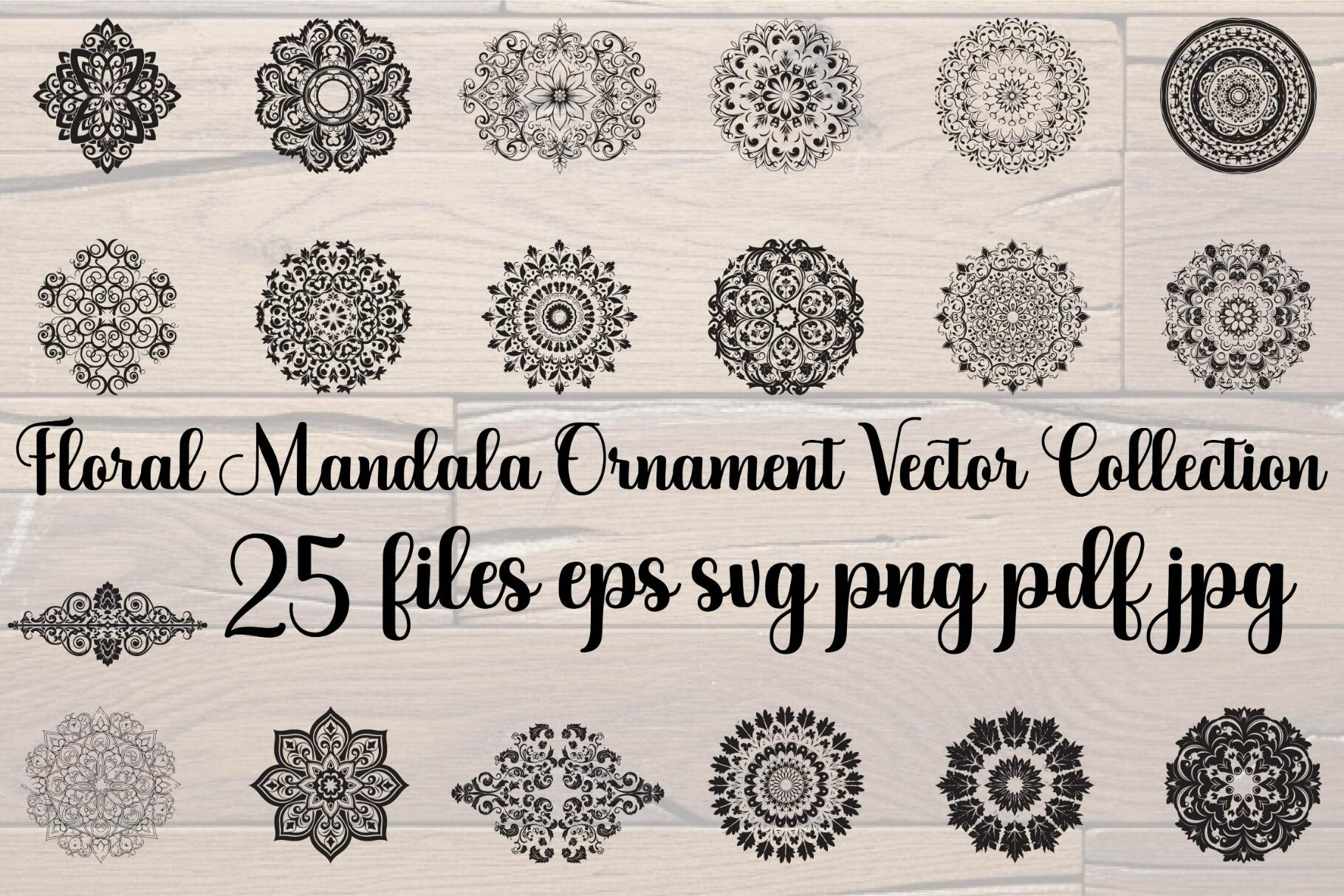 Floral Mandala Ornament Vector Bundle