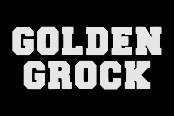 Golden Grock Font PNG with transparent background - Preview 1