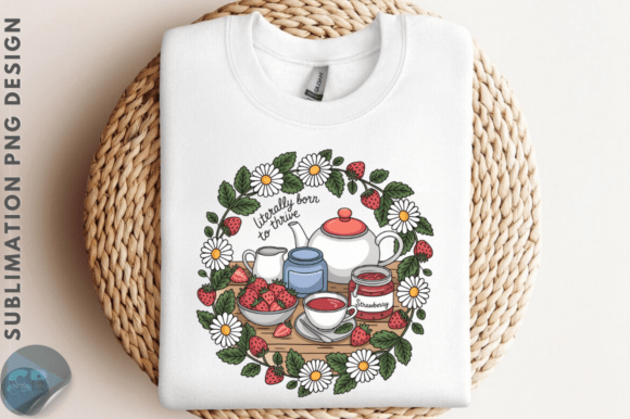 Kitchen Strawberry Sublimation PNG Desig