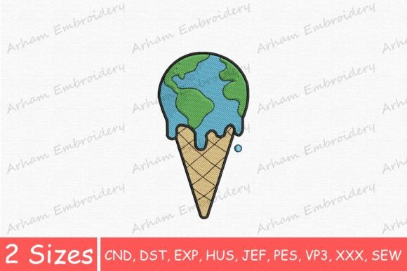 Melting Global Warming Planet Cone