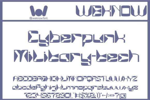 Mirror Tech Font PNG with transparent background - Preview 3