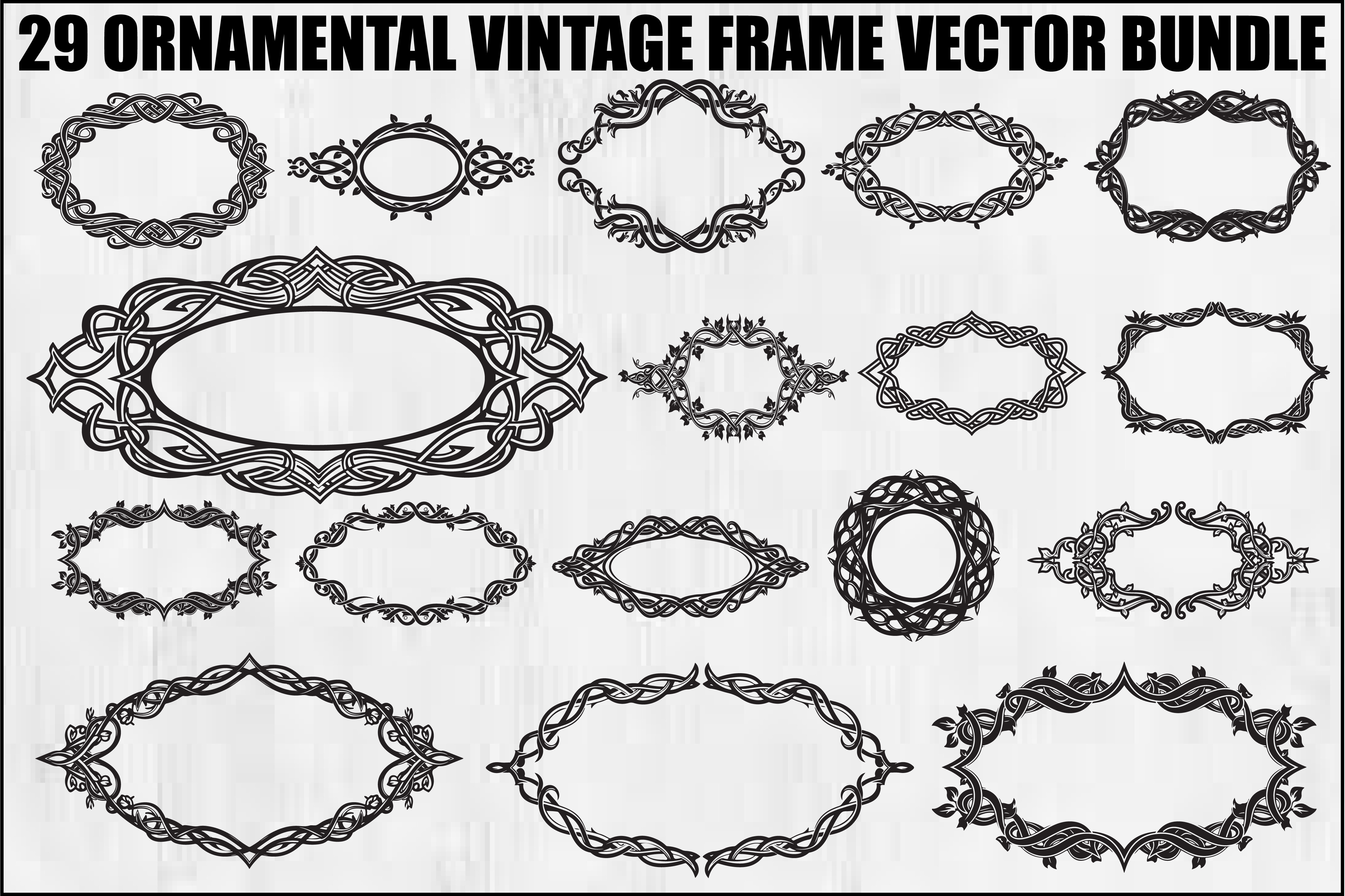 Ornamental Vintage Frame Bundle