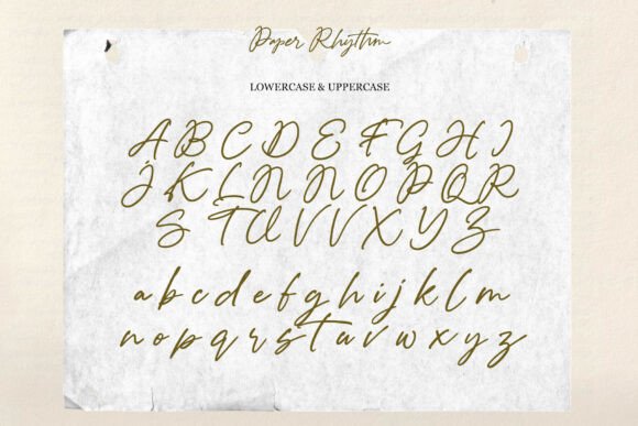 Paper Rhythm Font PNG with transparent background - Preview 1