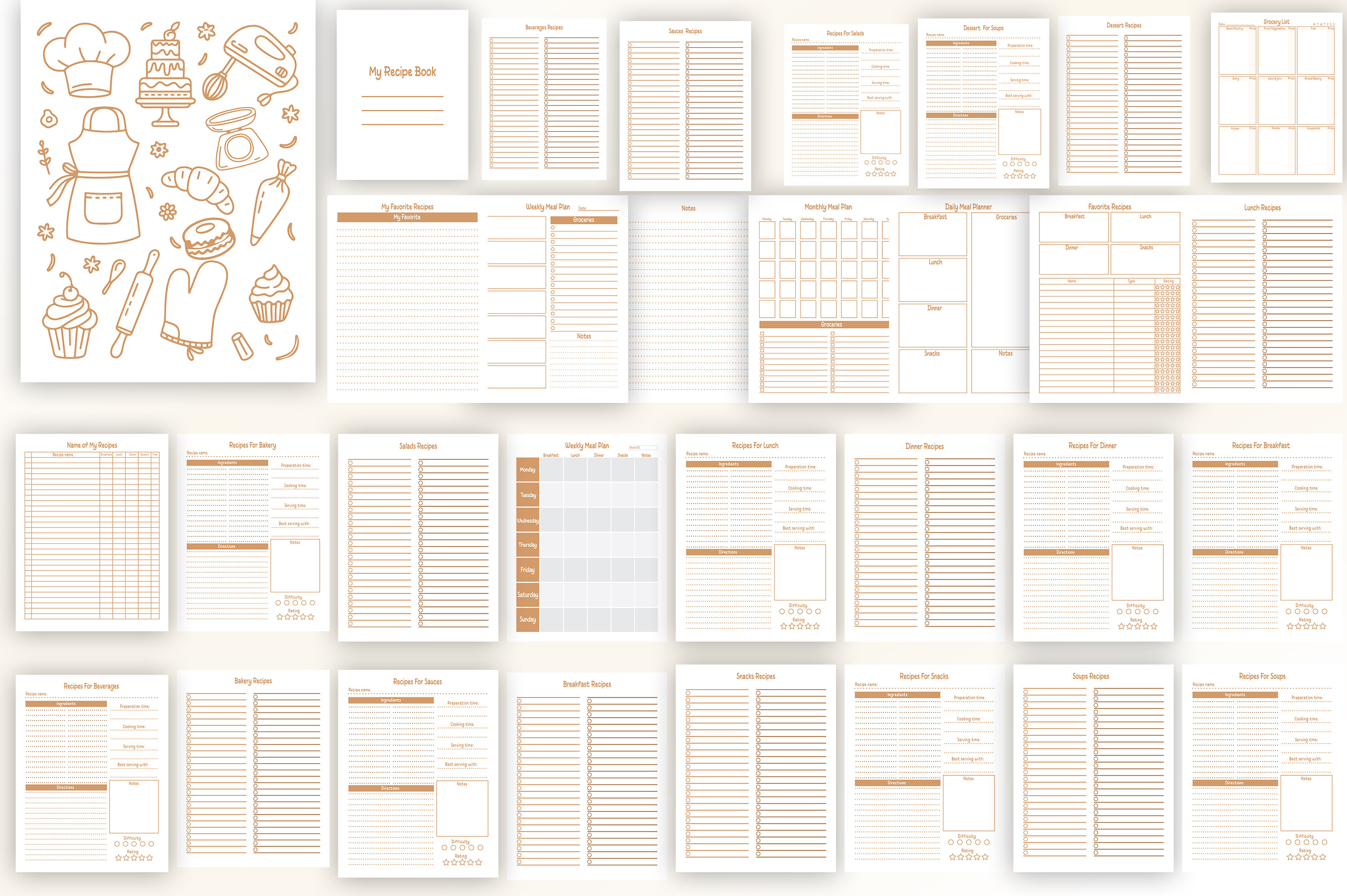 Recipe Books Planner