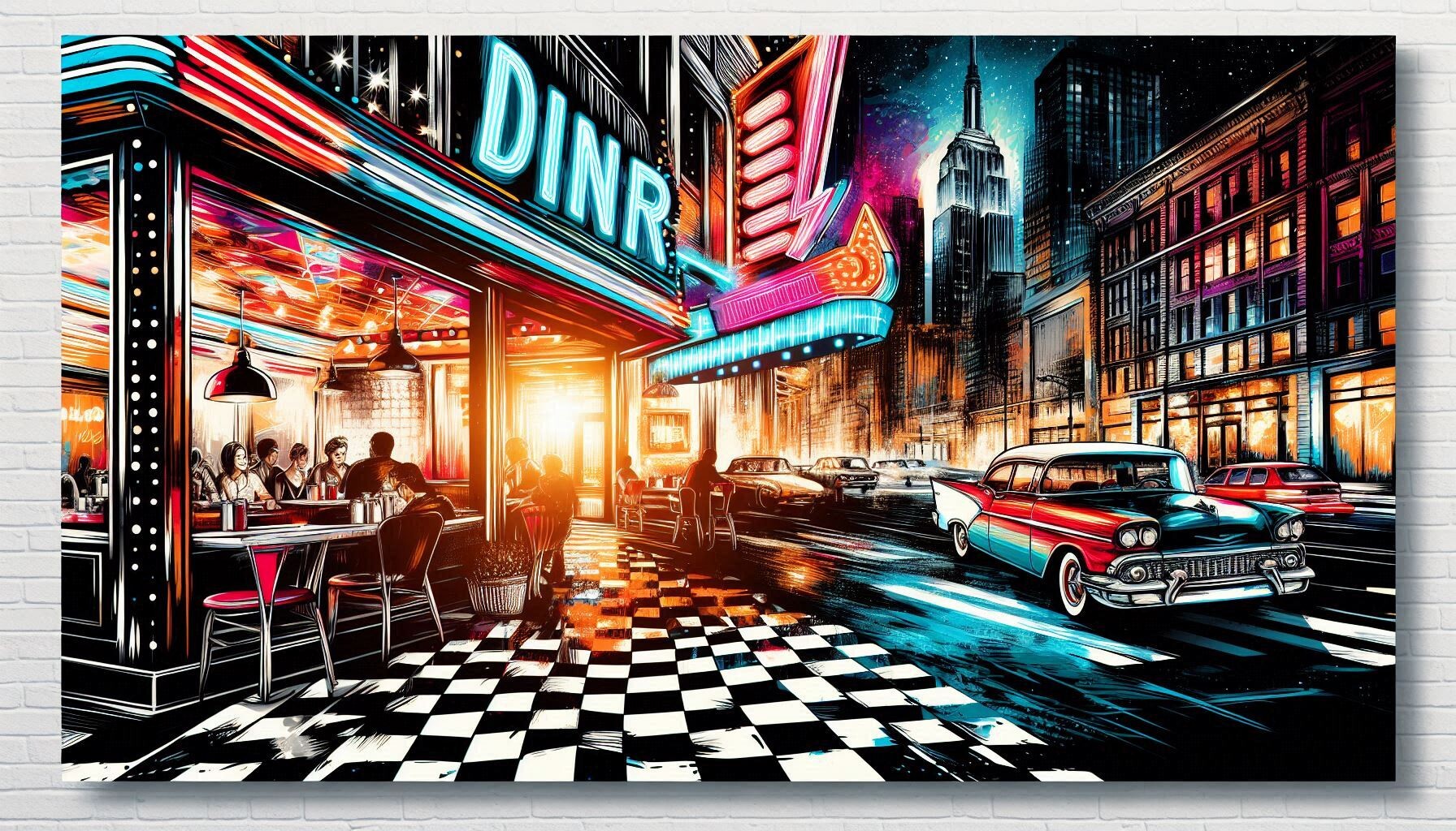 Retro Diner Scene